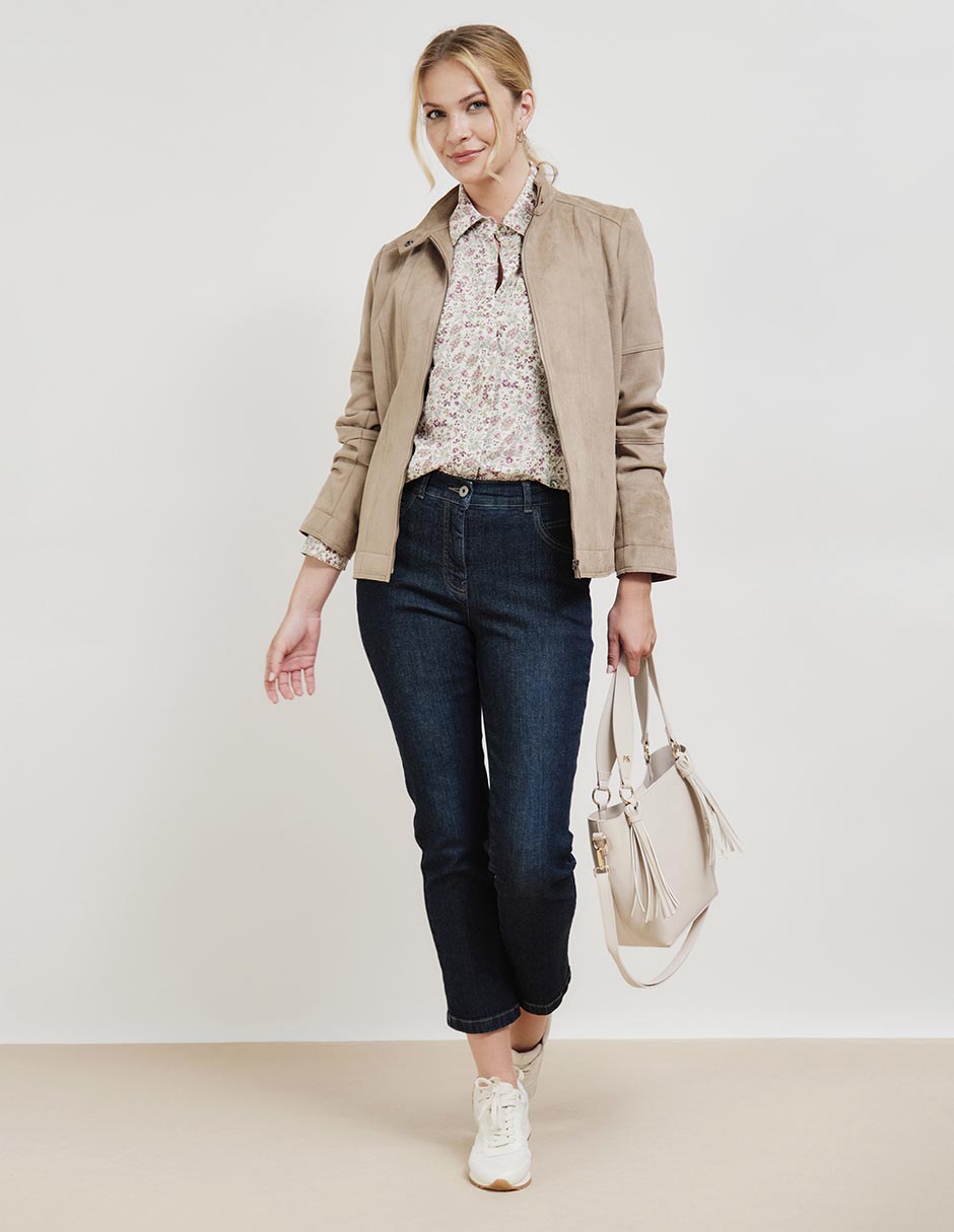 Jeans skinny corte cintura para mujer 2