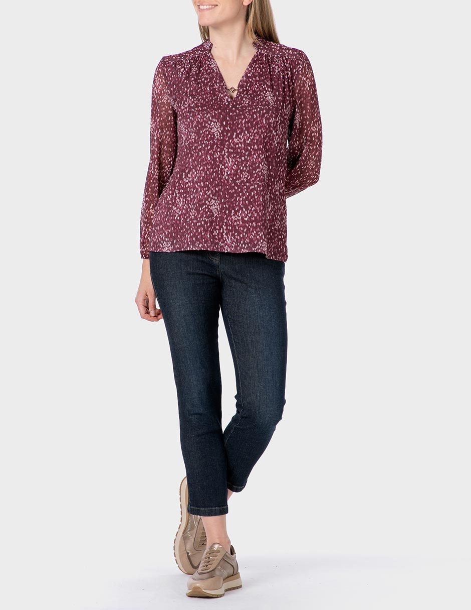 Jeans skinny corte cintura para mujer 3