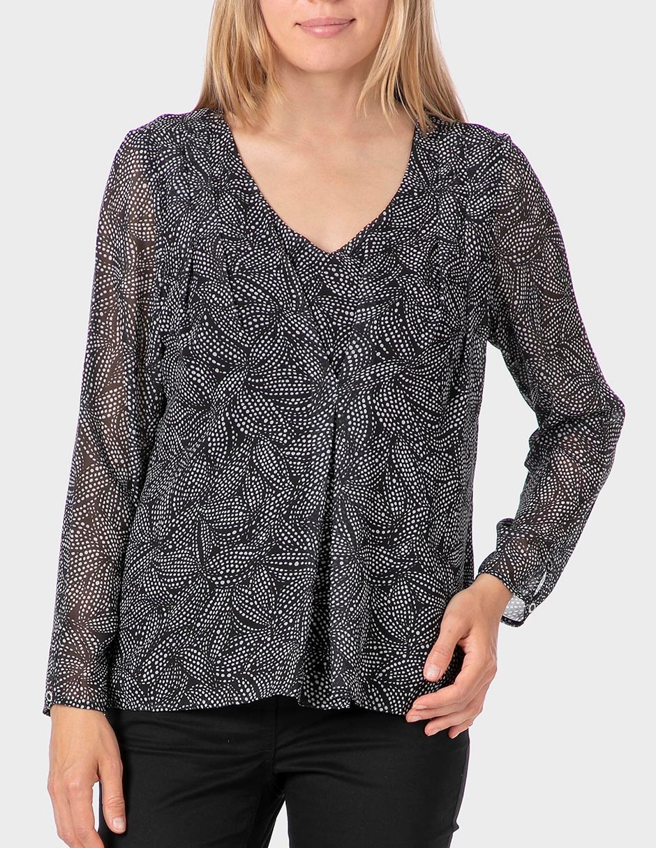 Blusa manga larga para mujer