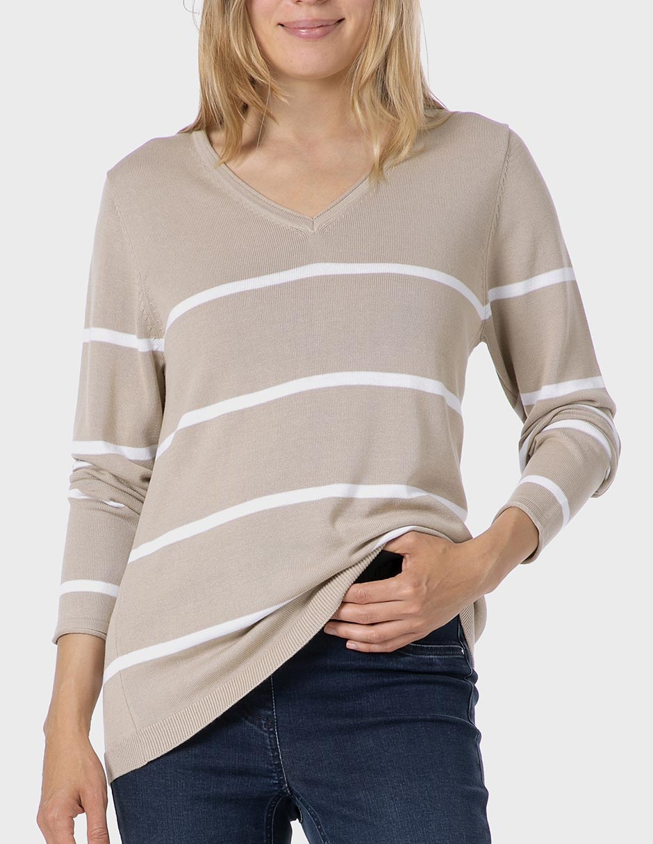 Suéter cuello redondo para mujer