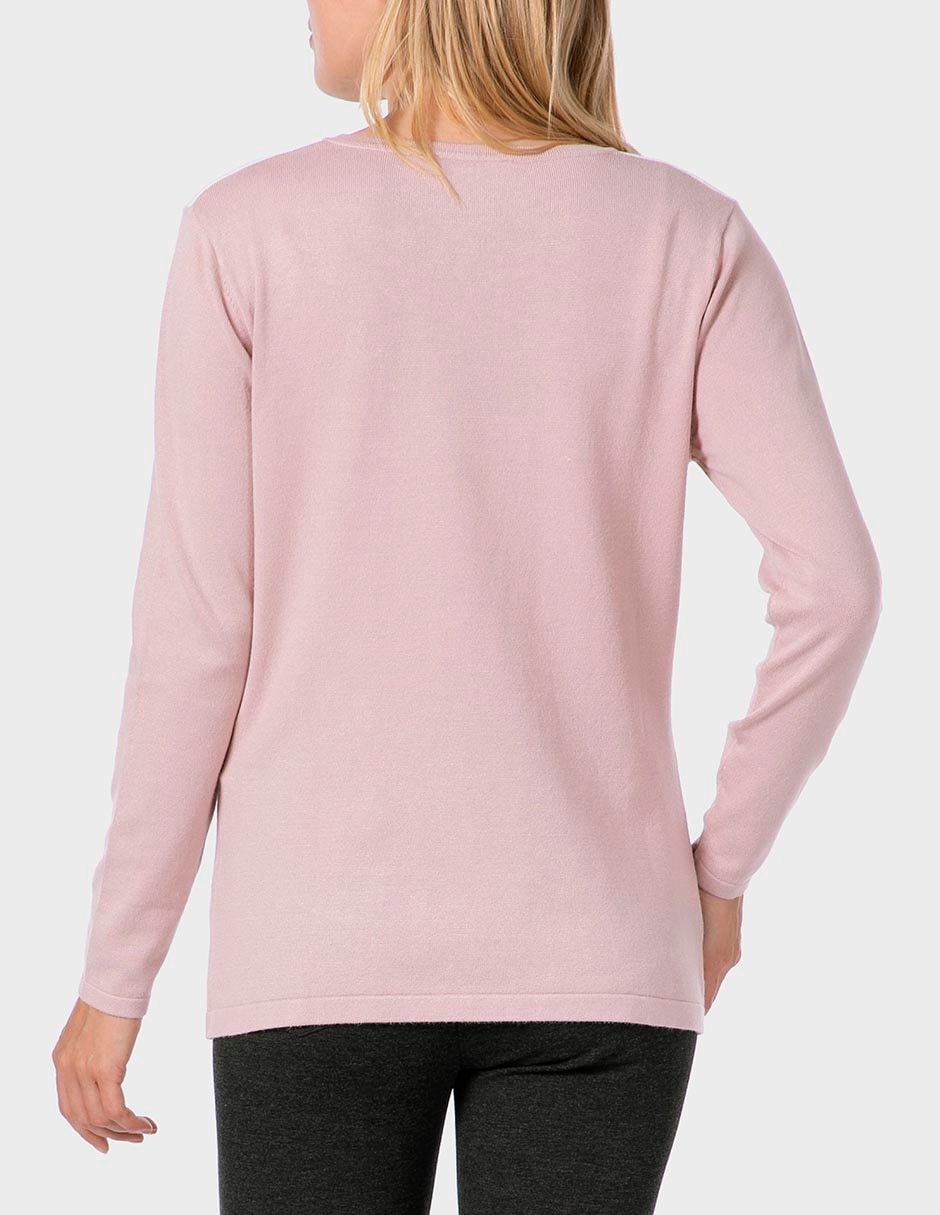 Suéter cuello redondo para mujer 2
