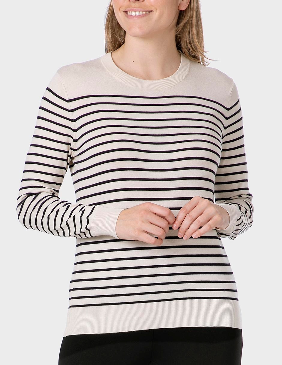 Suéter cuello redondo para mujer 1