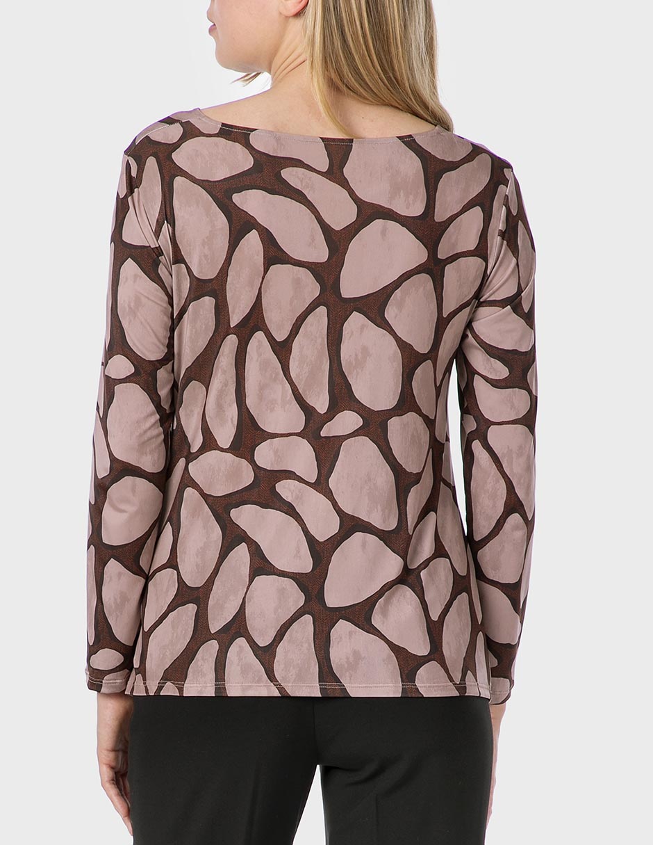 Playera manga larga cuello redondo para mujer 2