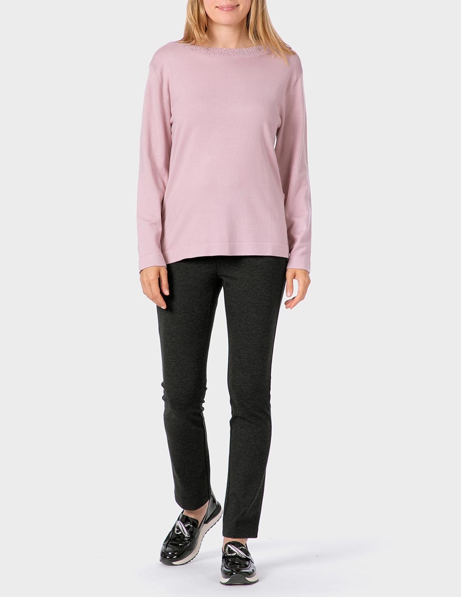Suéter cuello redondo para mujer 3