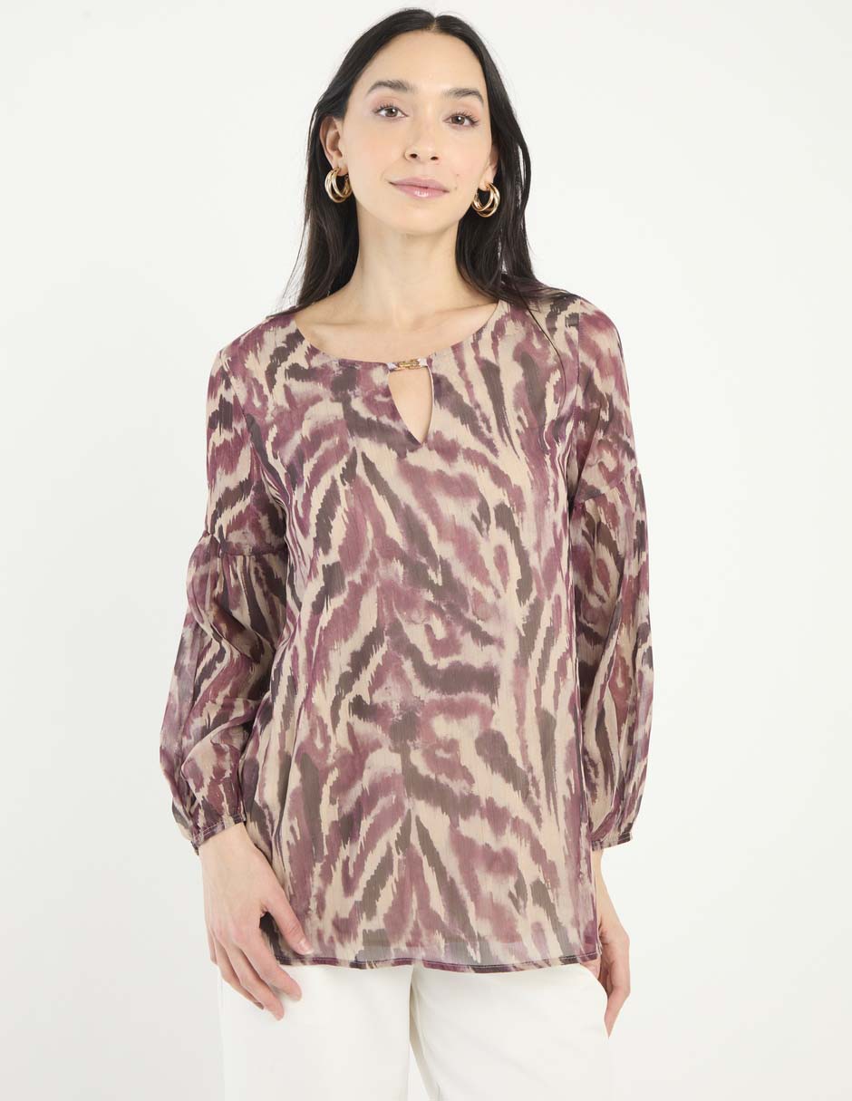 Blusa manga larga para mujer