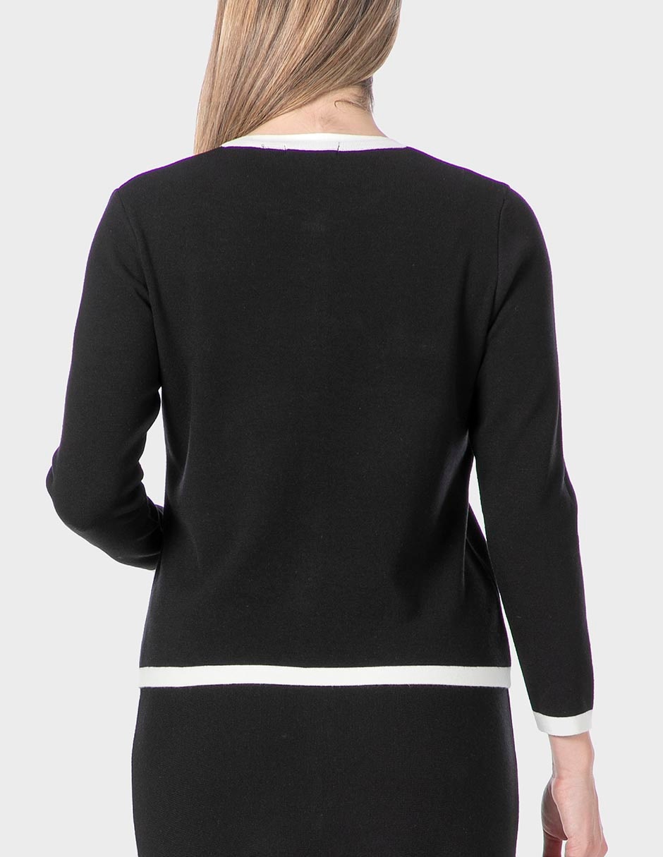 Suéter cuello con botón para mujer 2