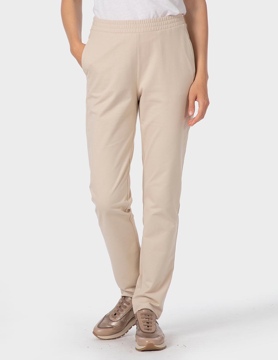 Pants regular con elástico para mujer