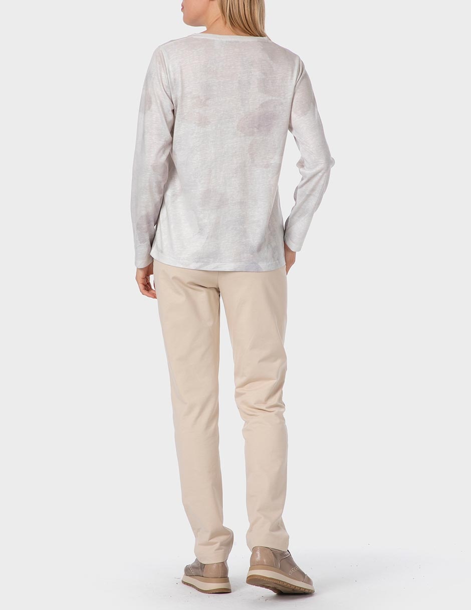 Pants regular con elástico para mujer 2