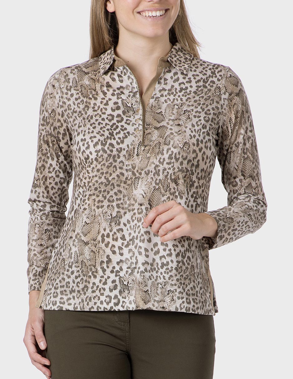 Blusa camisera manga larga para mujer Blusa camisera manga larga para mujer