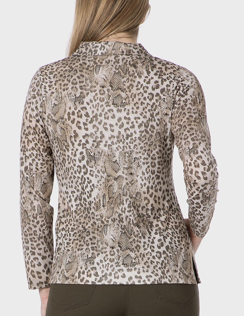 Blusa camisera manga larga para mujer 2