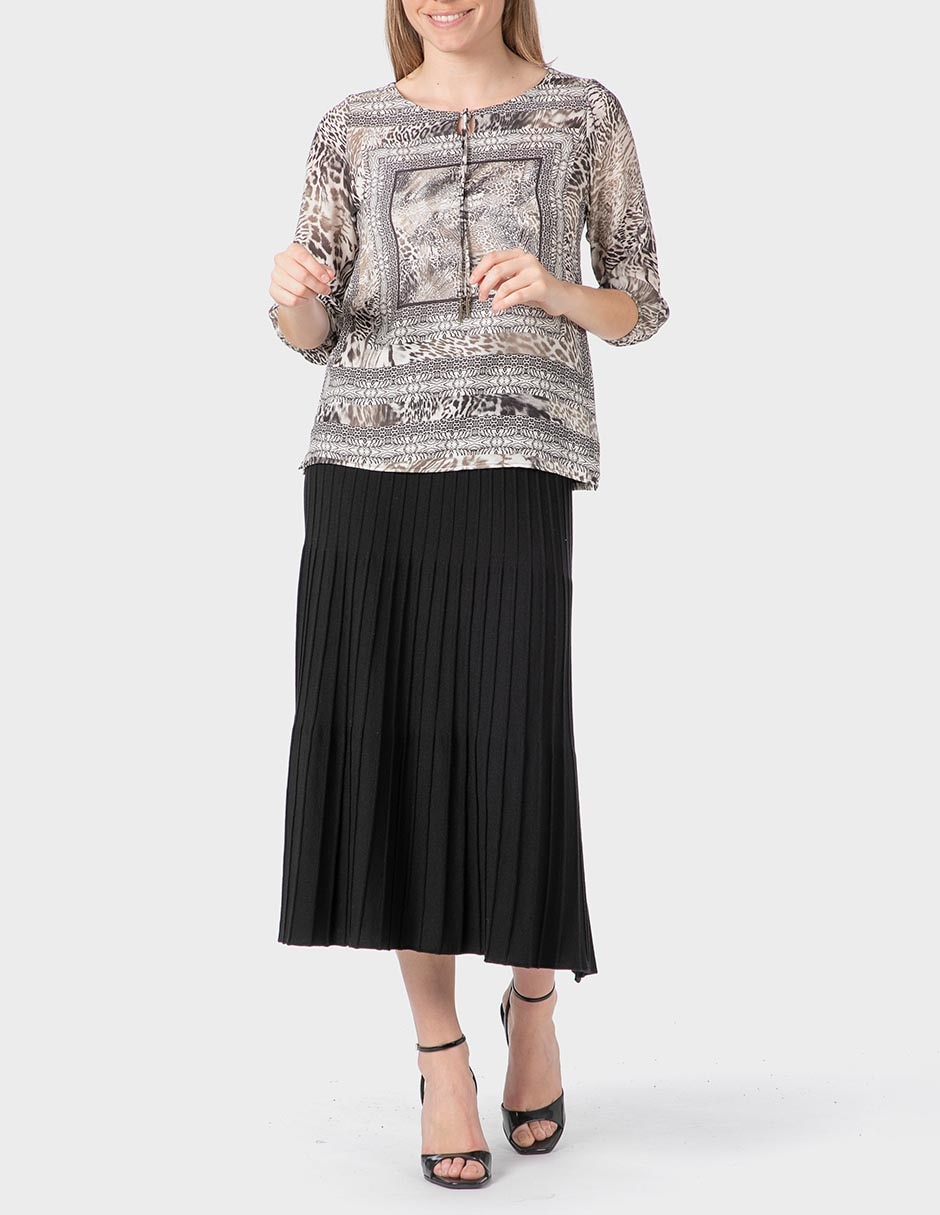 Blusa manga al codo para mujer 3