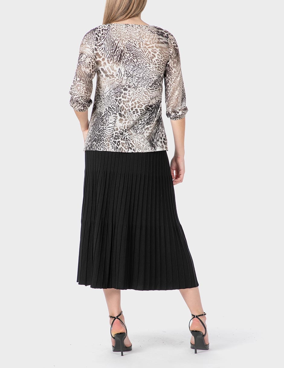 Blusa manga al codo para mujer 4