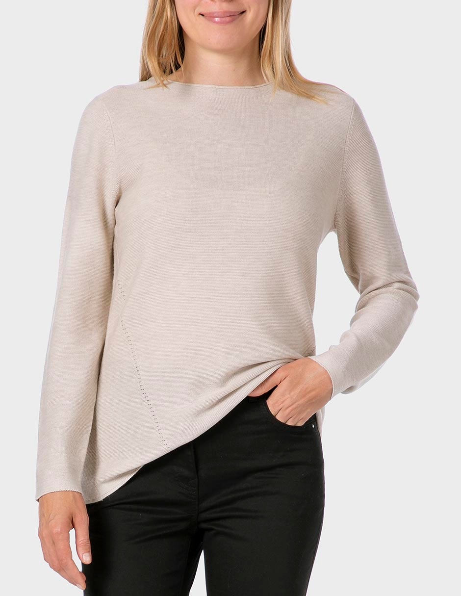 Suéter cuello redondo para mujer