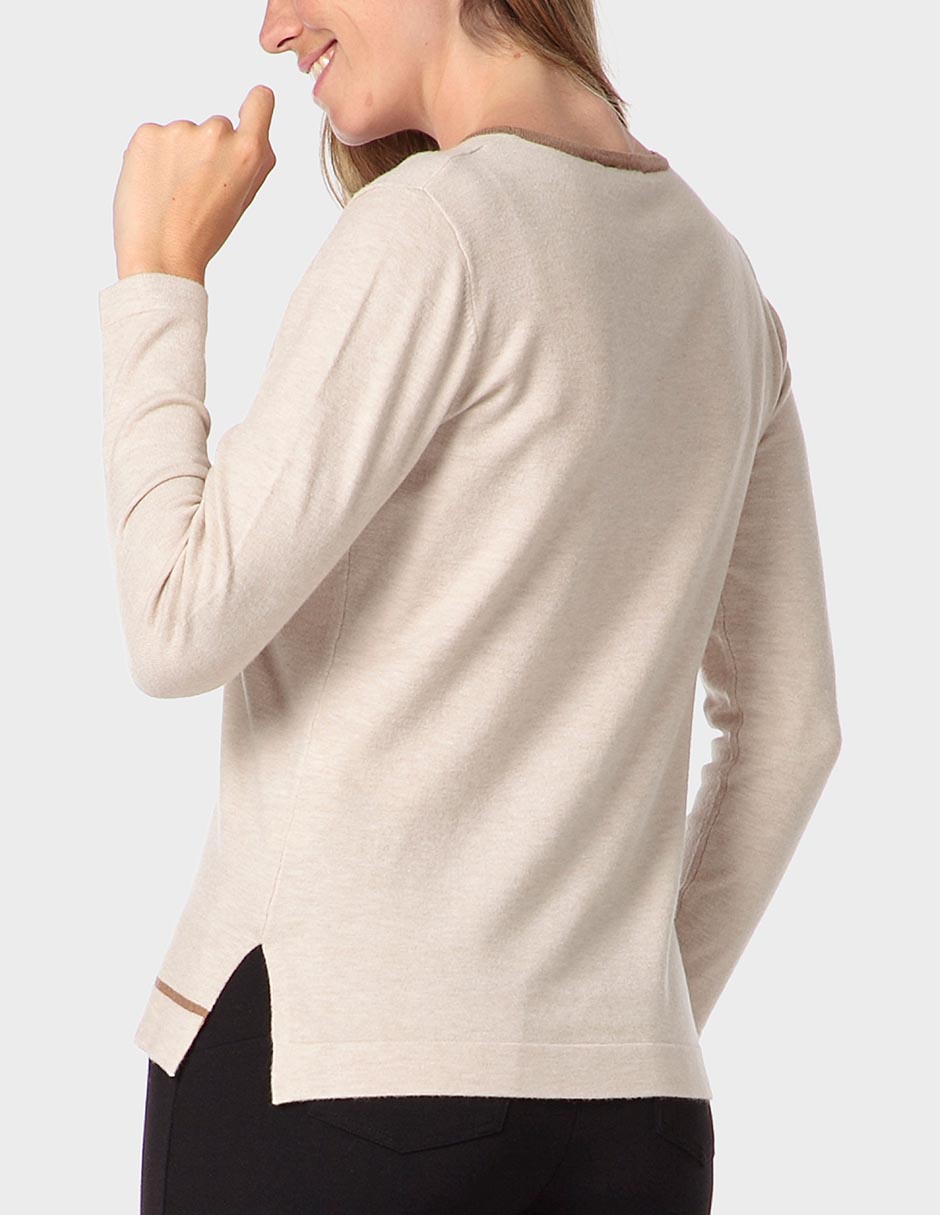 Suéter cuello redondo para mujer 2