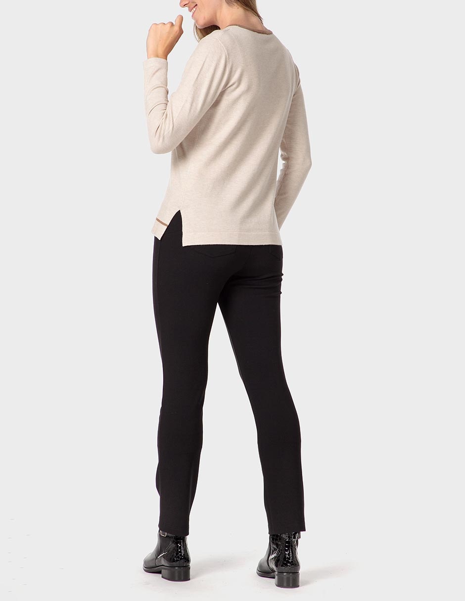 Suéter cuello redondo para mujer 4