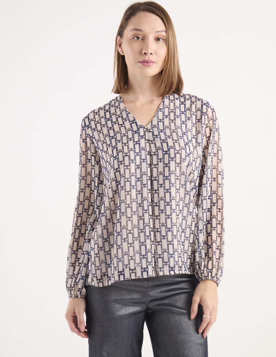 Blusa manga larga para mujer