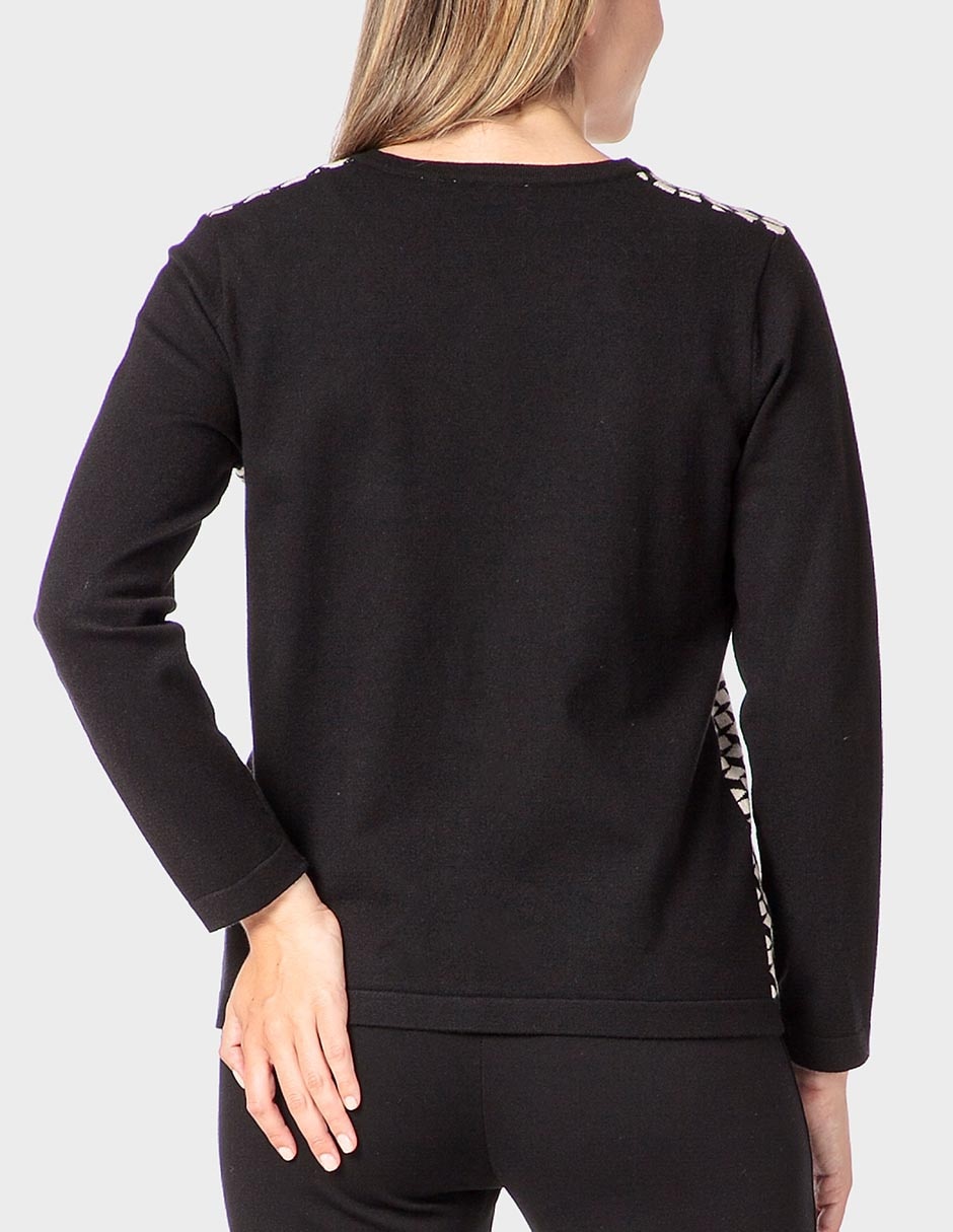 Suéter cuello redondo para mujer 2