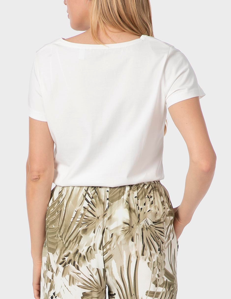 Playera manga corta cuello redondo para mujer 2