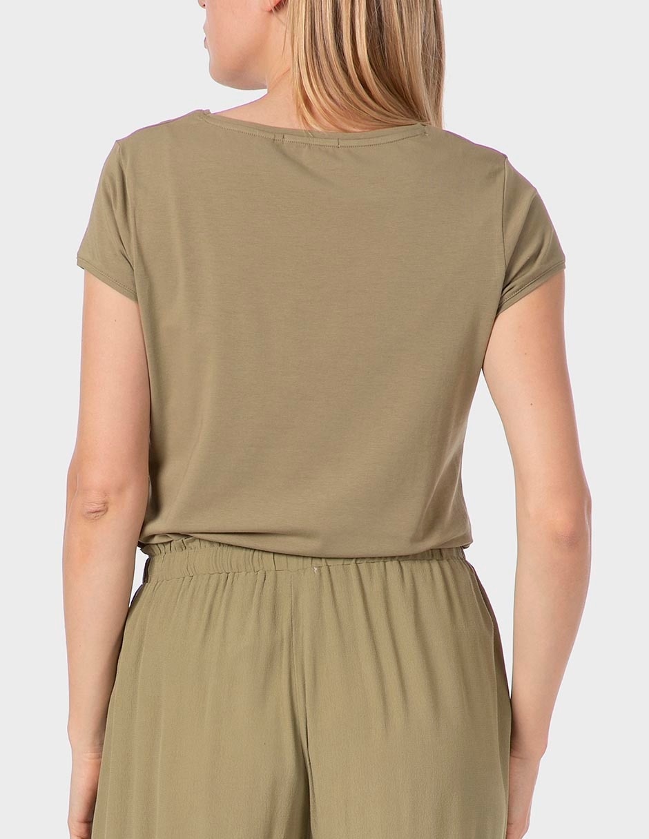 Playera manga corta cuello redondo para mujer 2