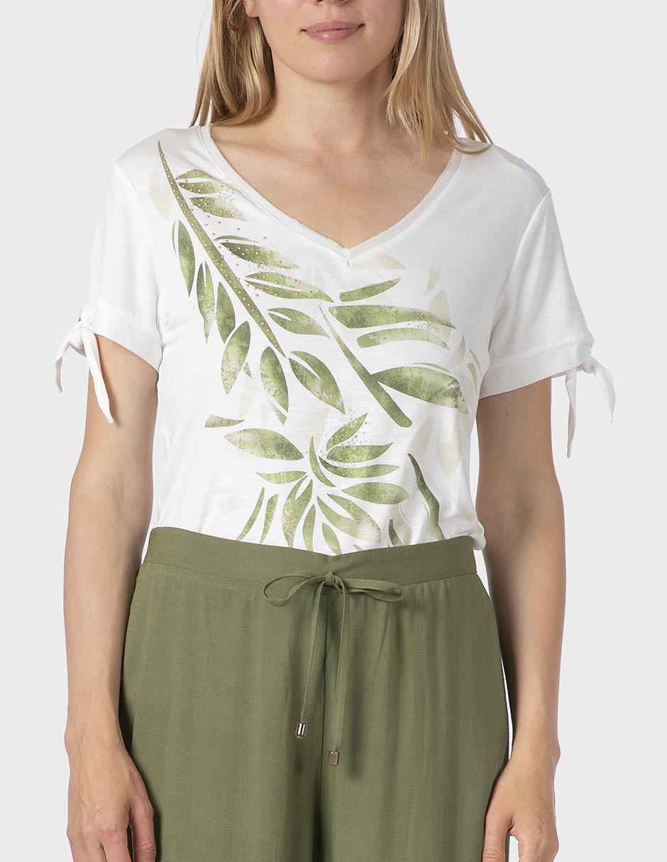 Playera manga corta cuello redondo para mujer Playera manga corta cuello redondo para mujer