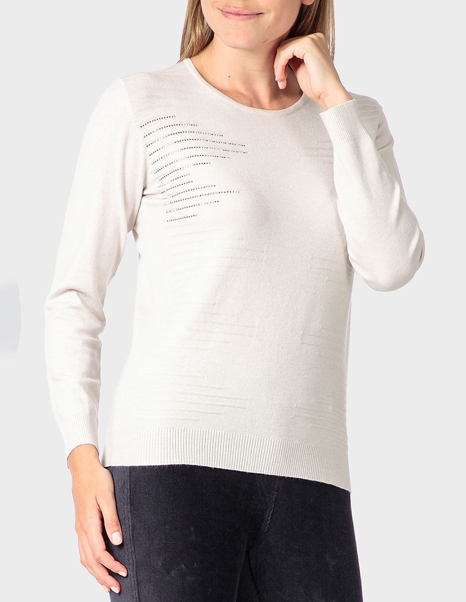 Suéter cuello redondo para mujer Suéter cuello redondo para mujer