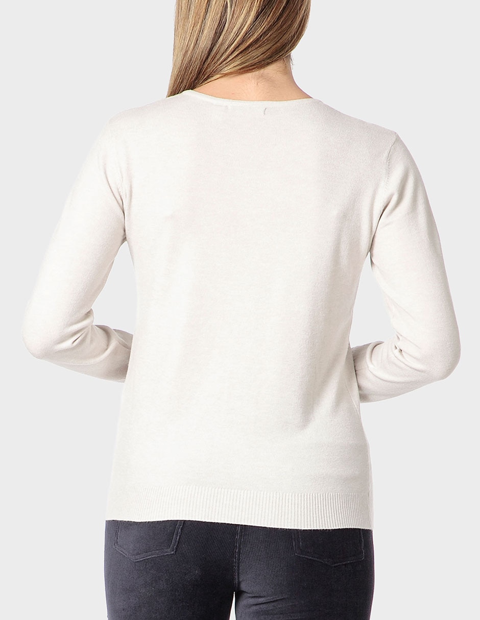 Suéter cuello redondo para mujer 2
