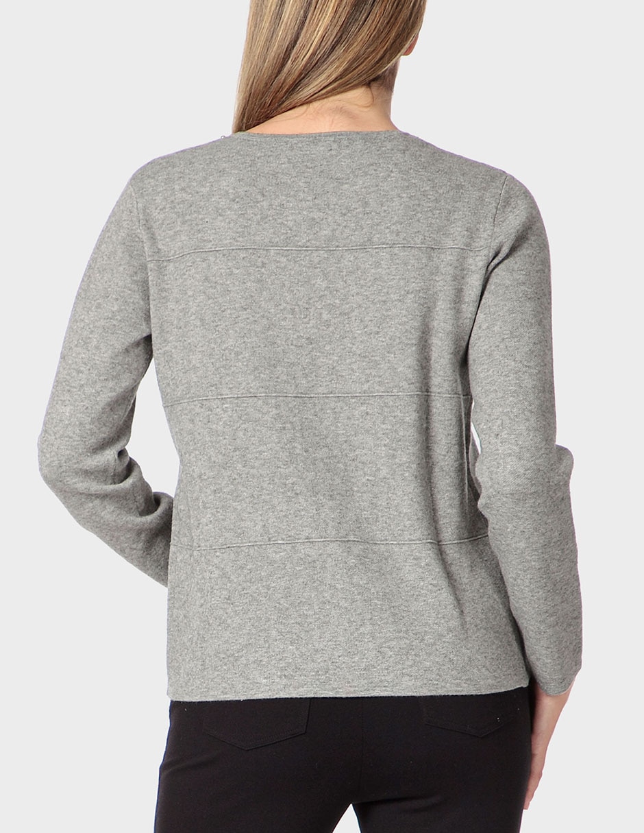 Suéter cuello con botón para mujer 2