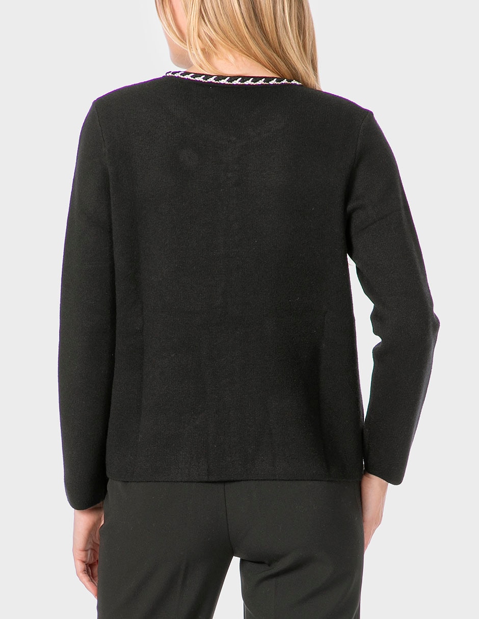 Suéter cuello con botón para mujer 2