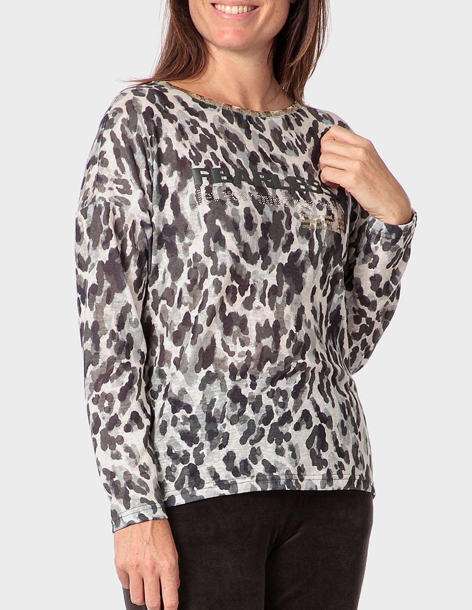 Blusa manga larga para mujer