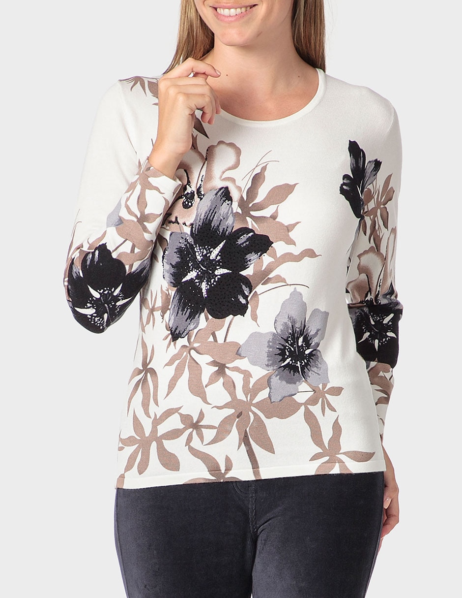 Suéter cuello redondo para mujer Suéter cuello redondo para mujer