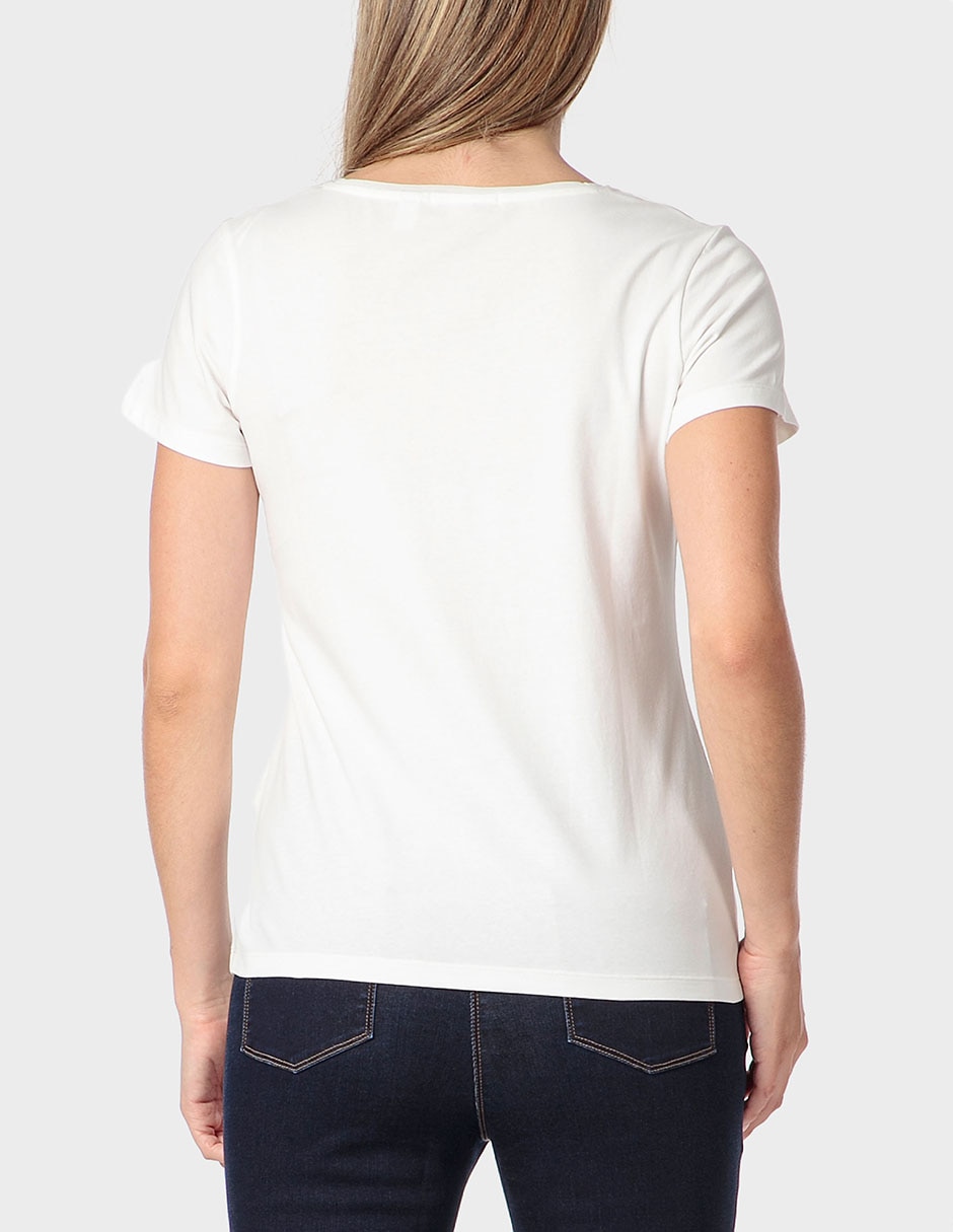 Playera manga corta cuello redondo para mujer 2