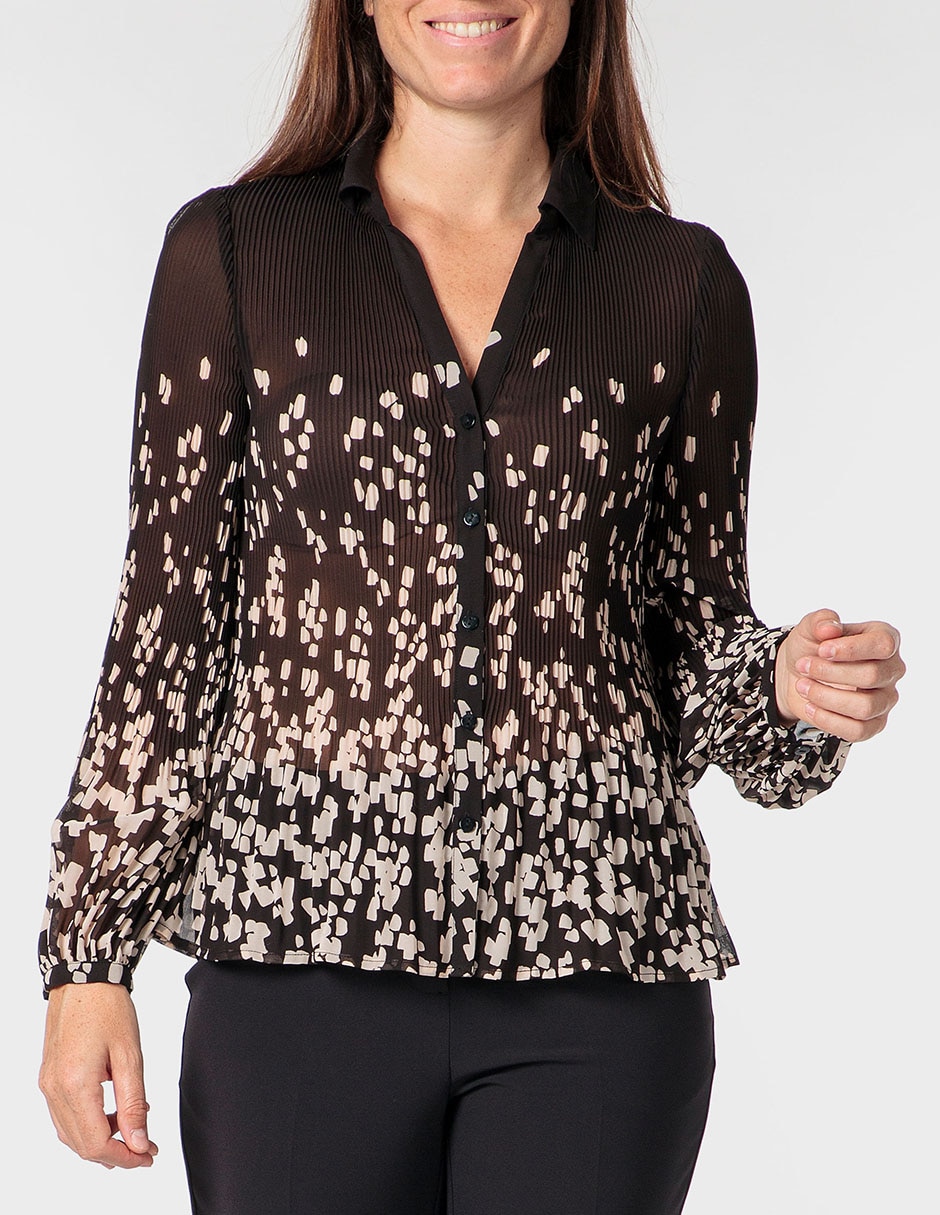 Blusa túnica manga larga para mujer