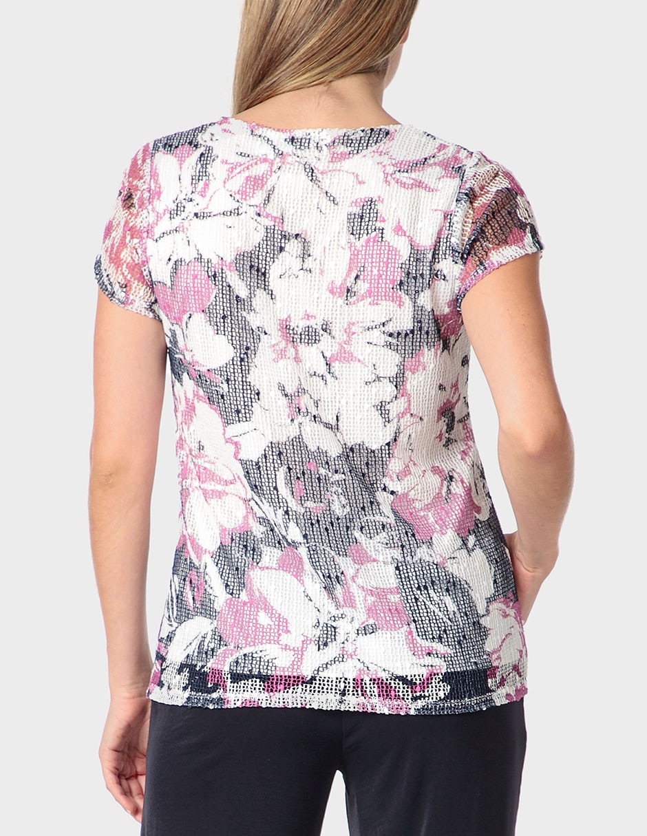 Playera manga corta cuello redondo para mujer 2