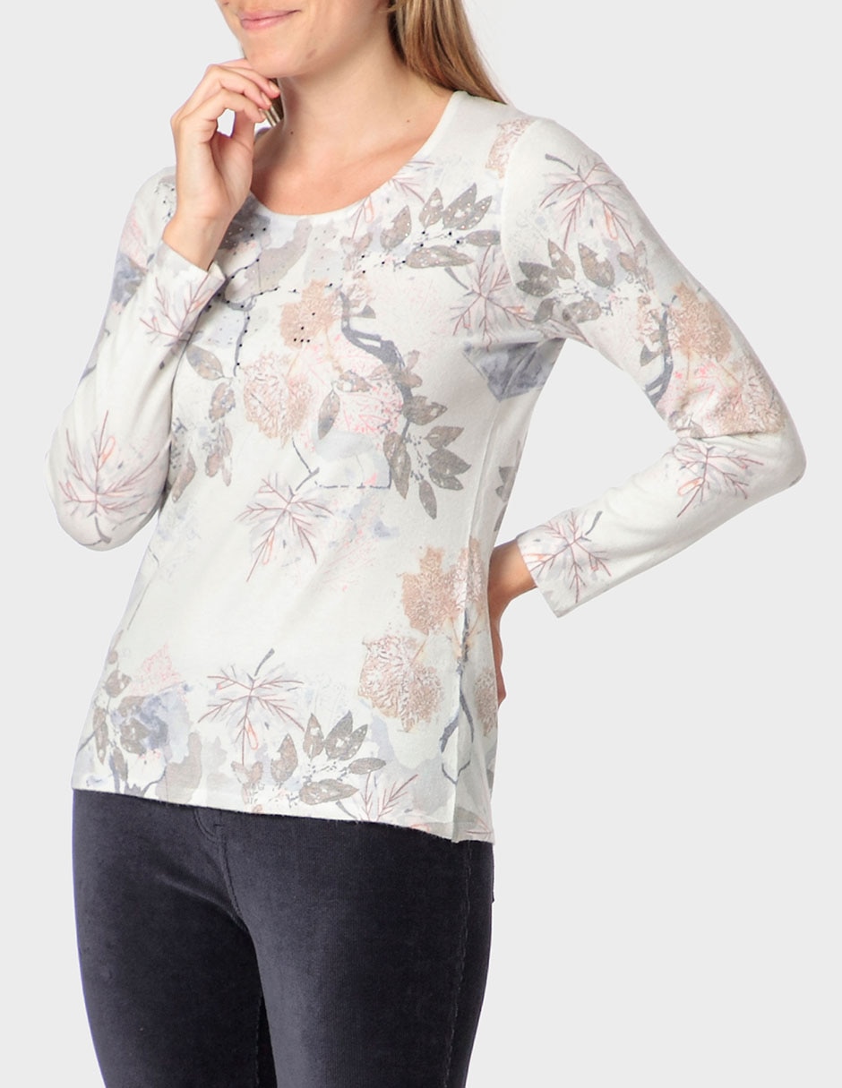 Suéter cuello redondo para mujer Suéter cuello redondo para mujer