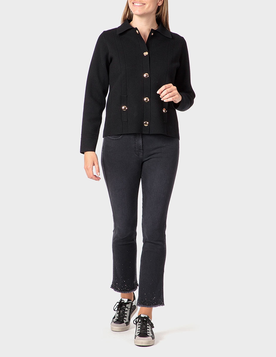 Suéter cuello camisero para mujer 3