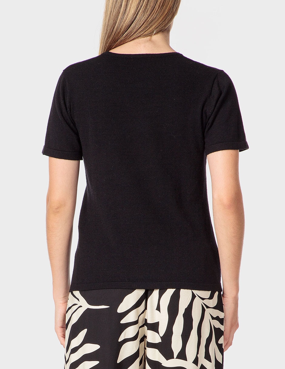 Playera manga corta Punt Roma cuello redondo para mujer