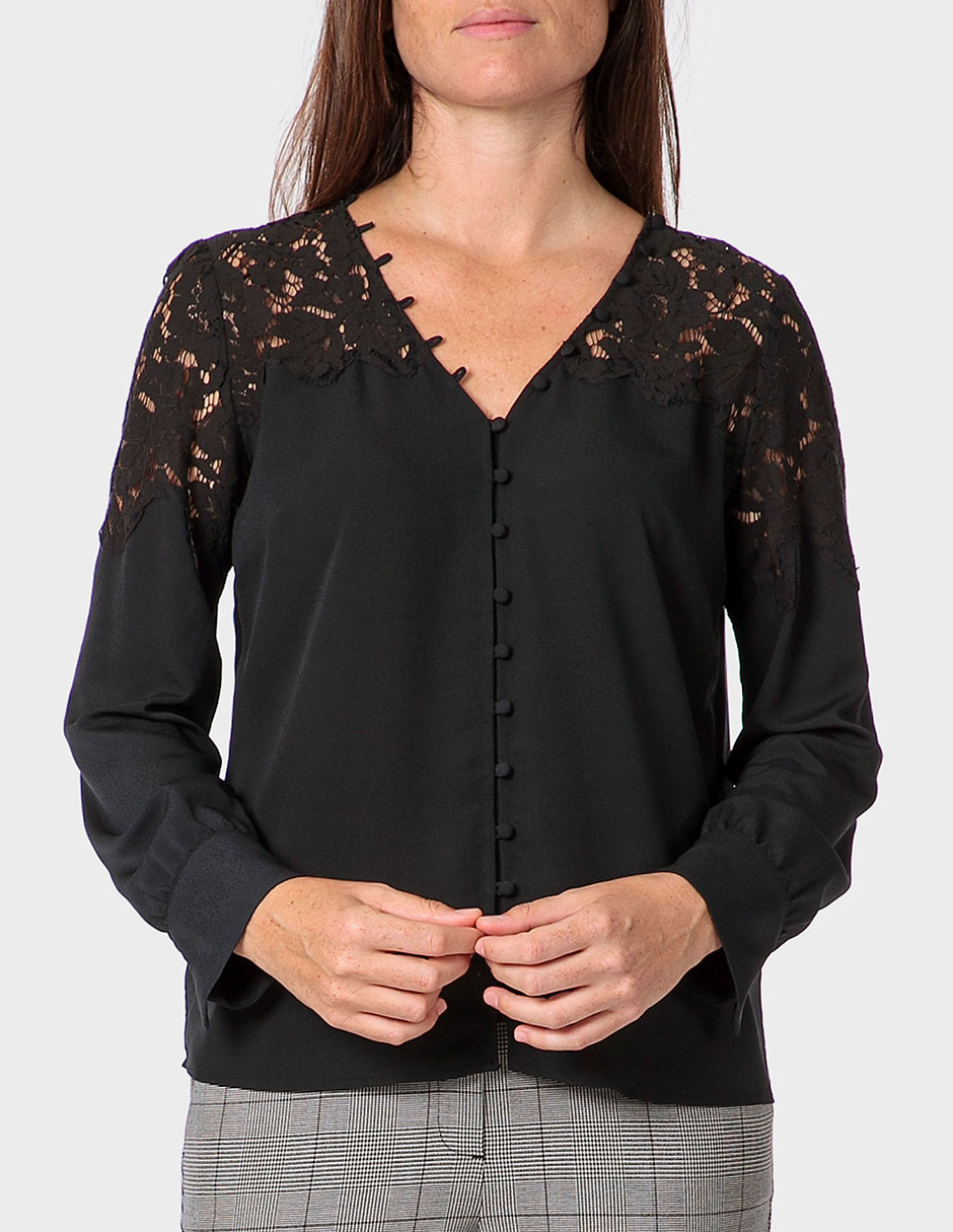 Blusa manga larga para mujer