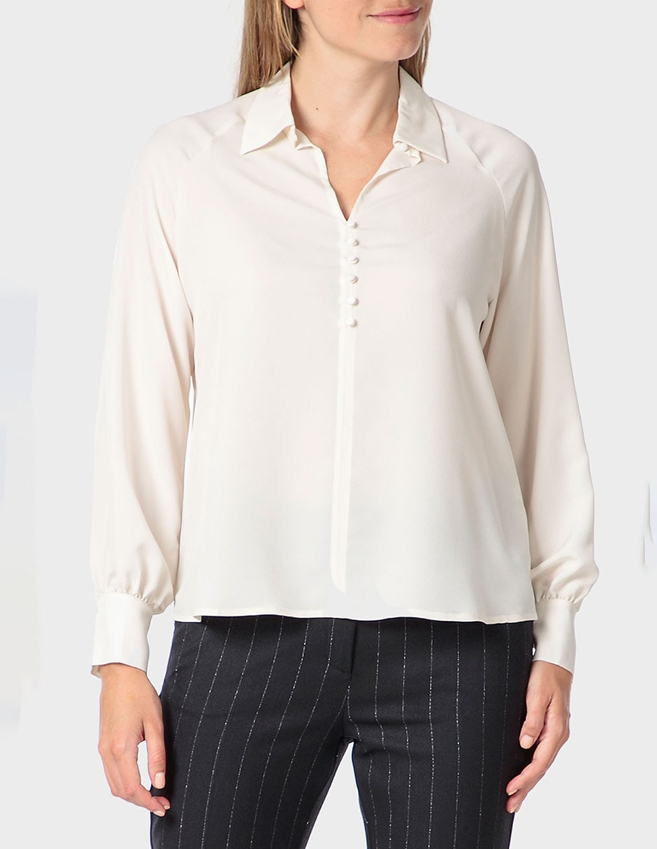 Blusa manga larga para mujer