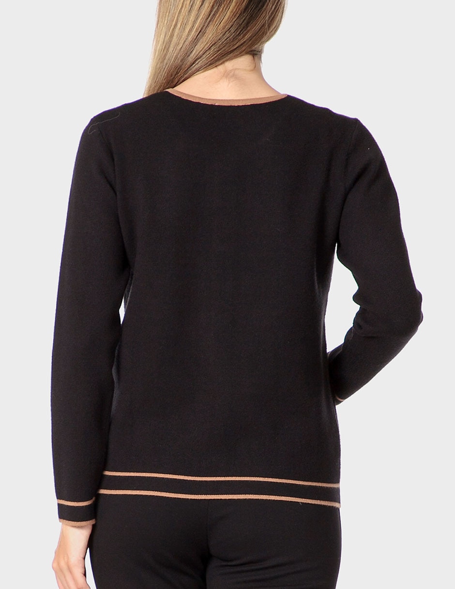 Suéter cuello redondo para mujer 2