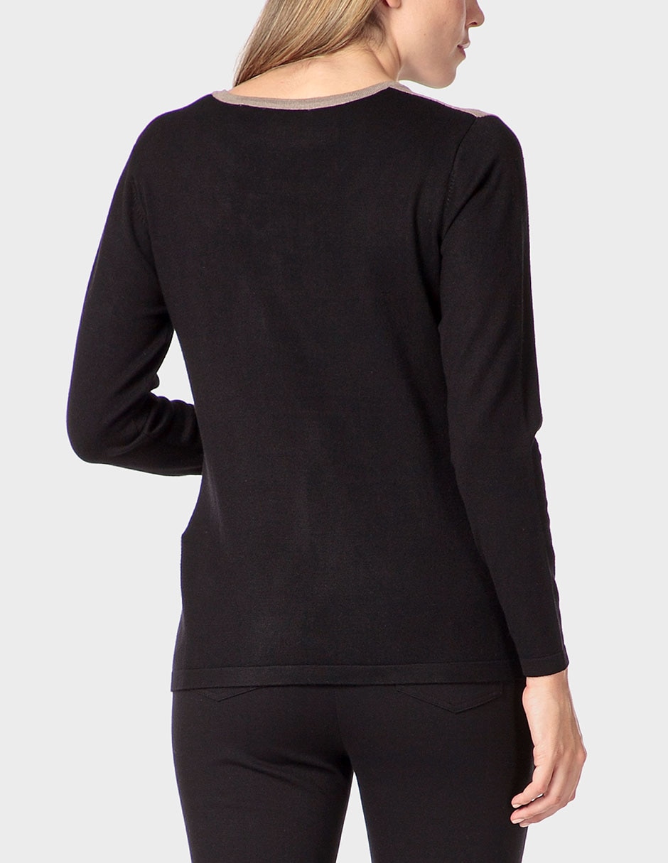 Suéter cuello redondo para mujer 2
