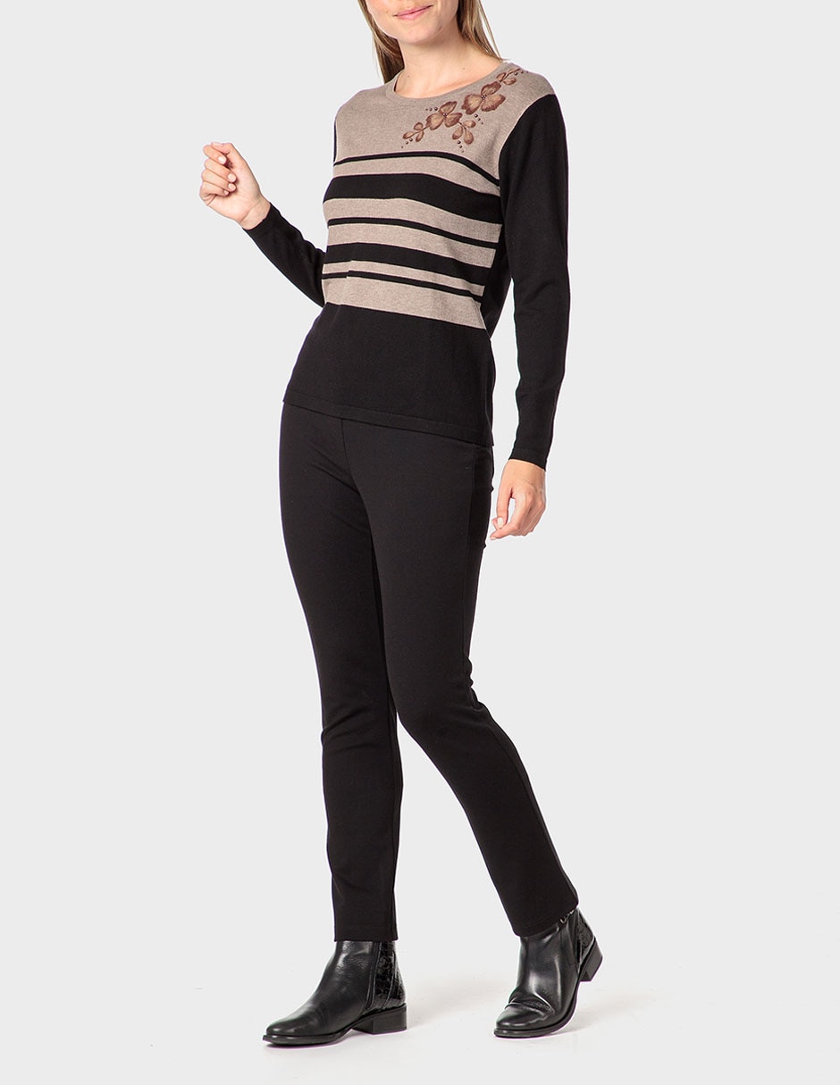 Suéter cuello redondo para mujer 3