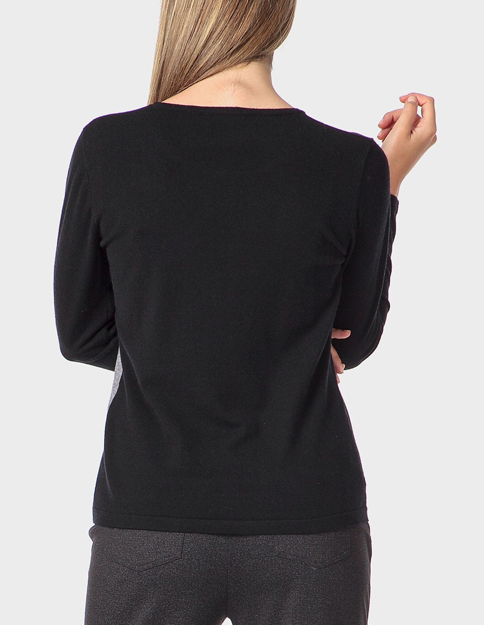 suéter cuello redondo para mujer 2