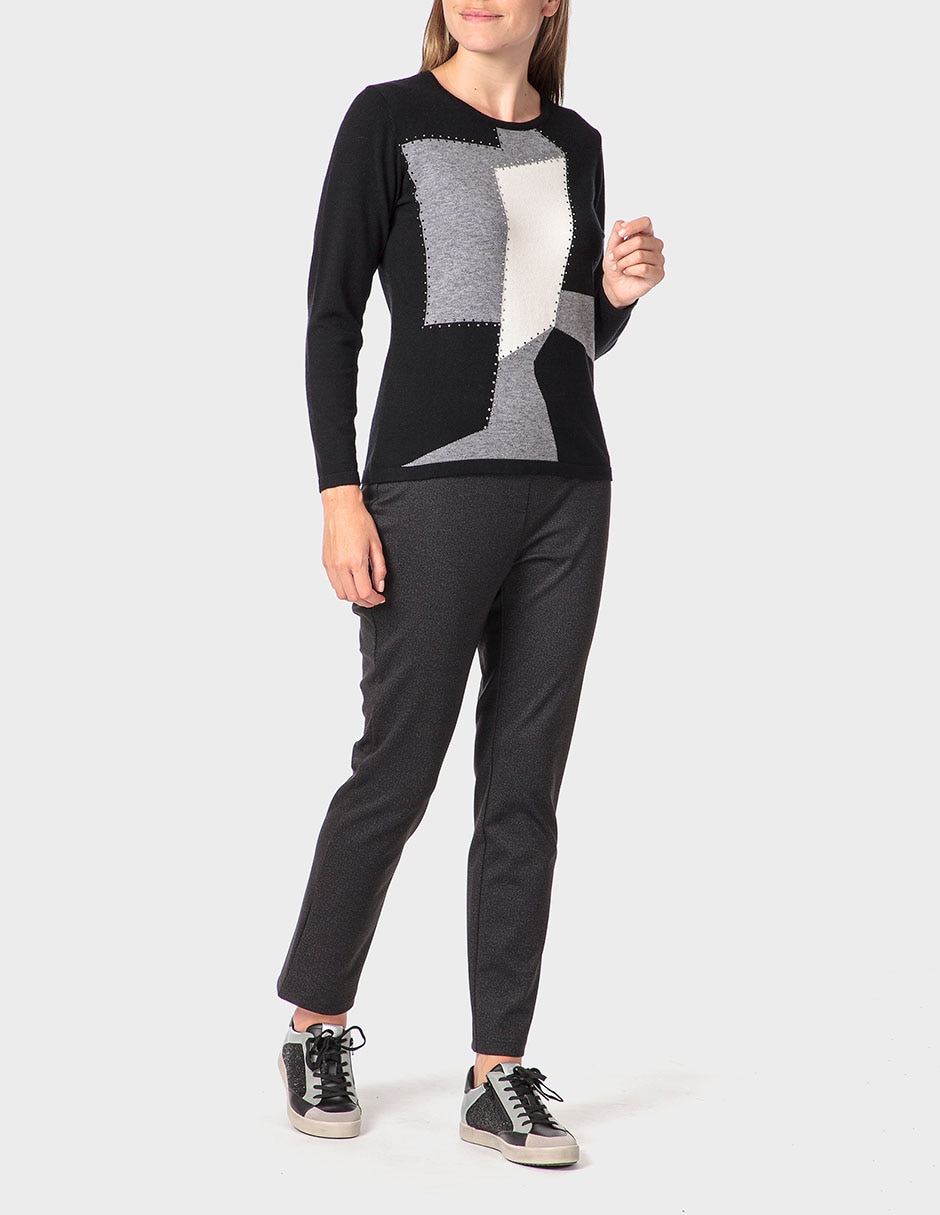 suéter cuello redondo para mujer 3
