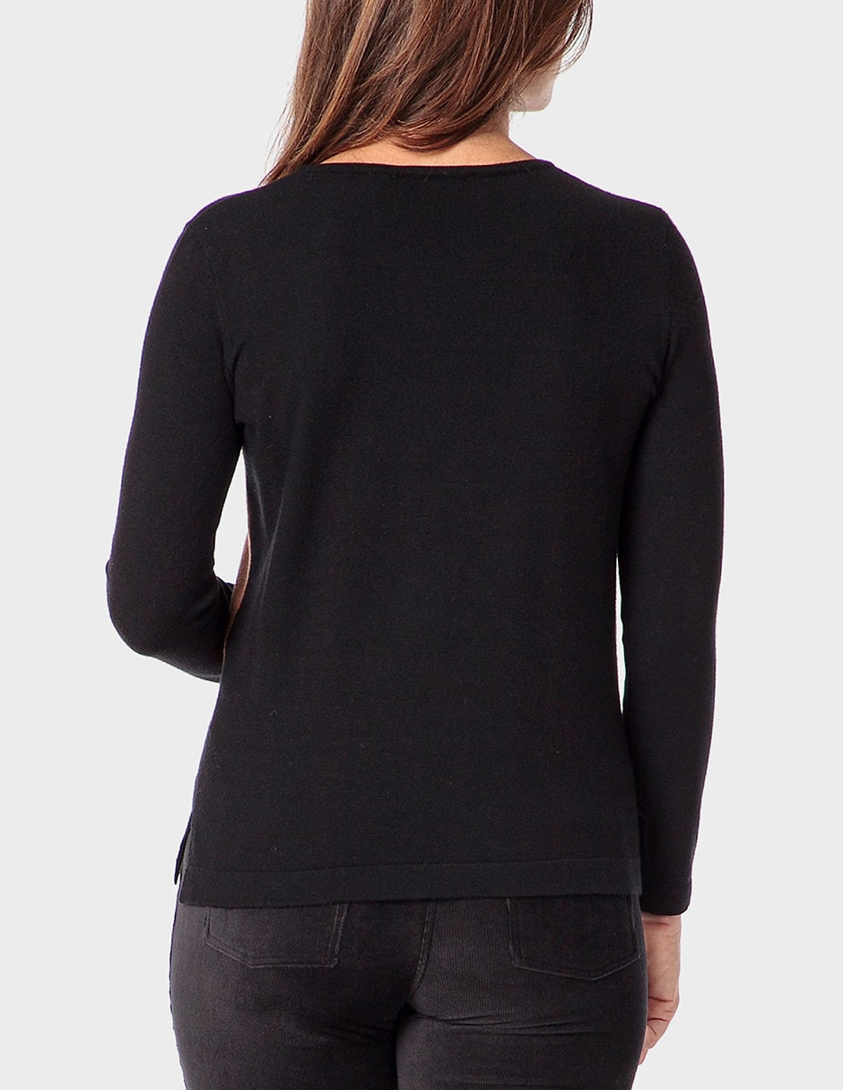Suéter cuello redondo para mujer 2