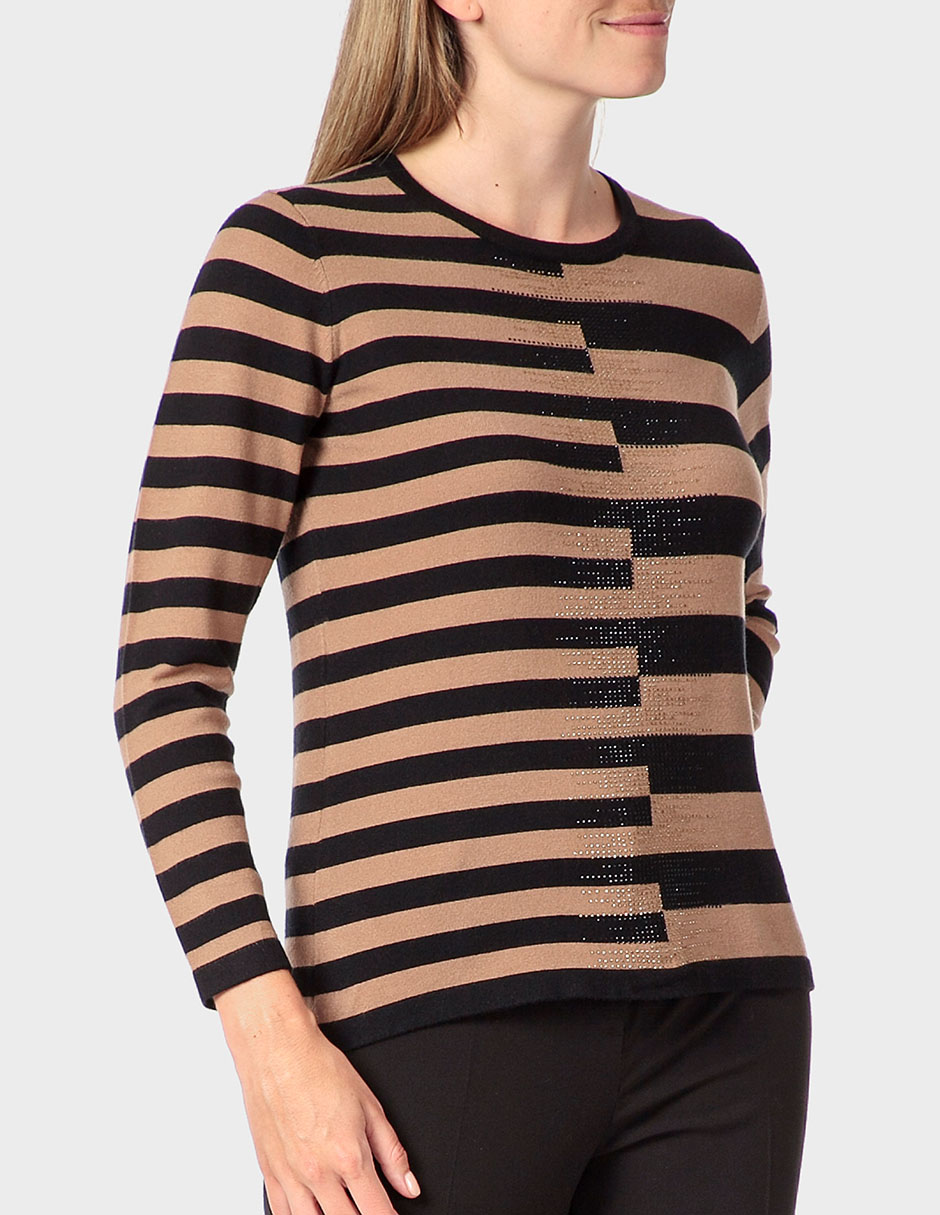 Suéter cuello redondo para mujer