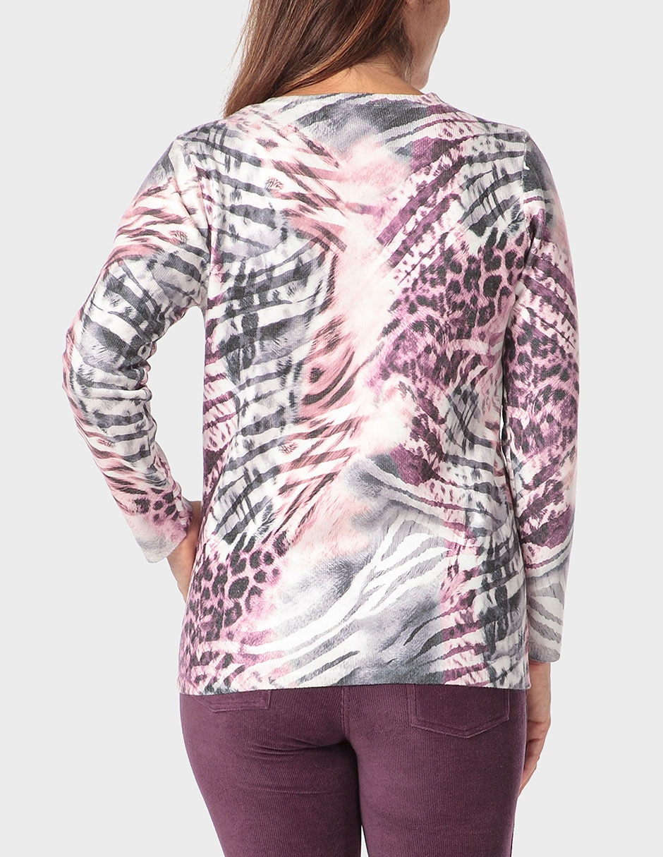 Suéter cuello ojal para mujer 2