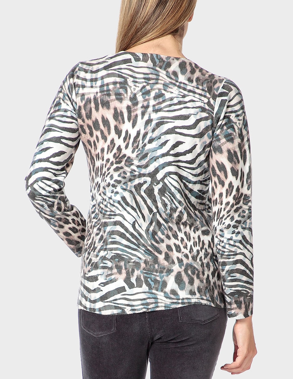 Suéter cuello redondo para mujer 2