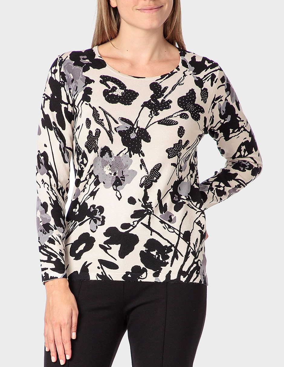 Suéter cuello redondo para mujer 1