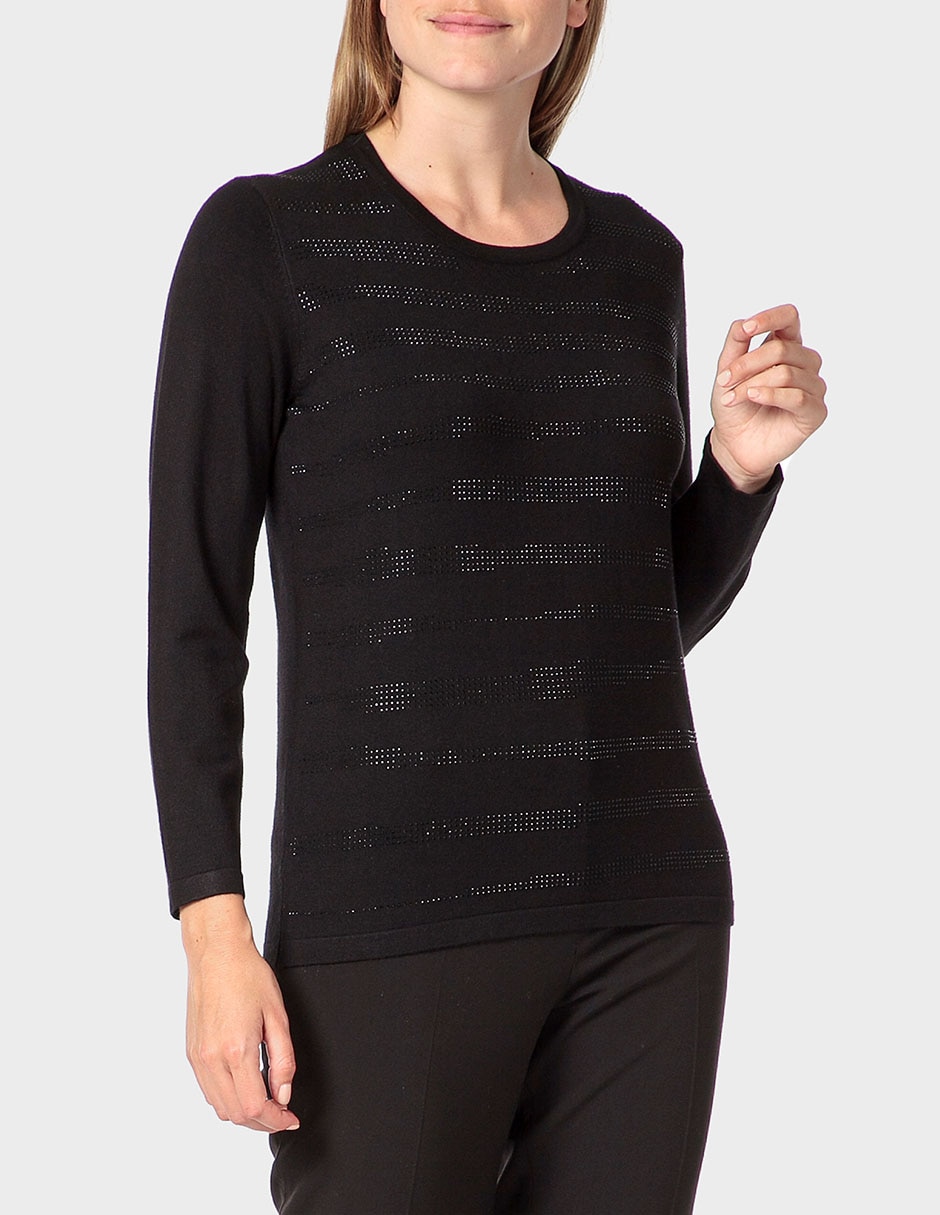 Suéter cuello redondo para mujer