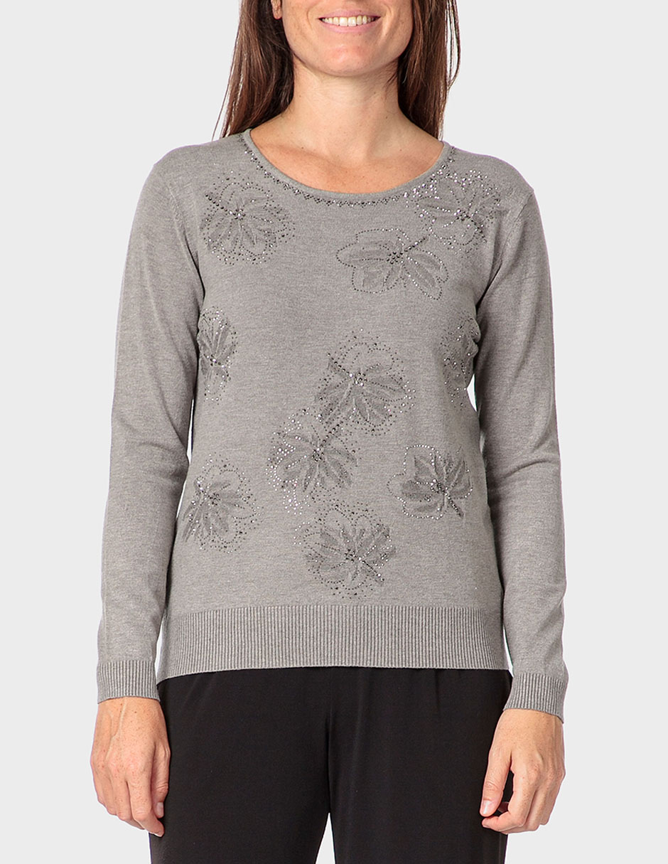 Suéter cuello redondo para mujer